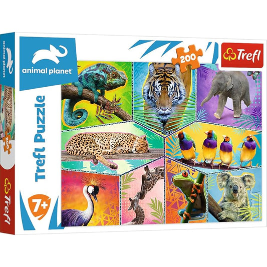 Puzzle 200 piese - O lume exotica (colaj animale) / 12