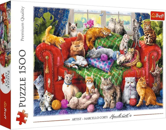 Puzzle 1500 piese - Pisicutele pe canapea / 6