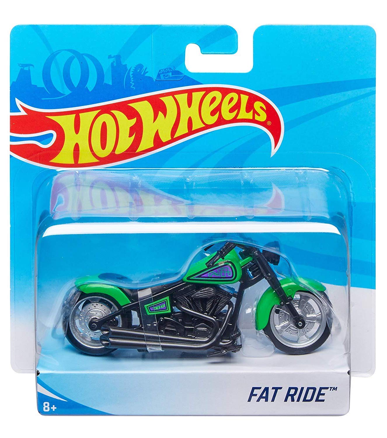 Hot Wheels Motocicleta 1:18 Street Power - Fat Ride