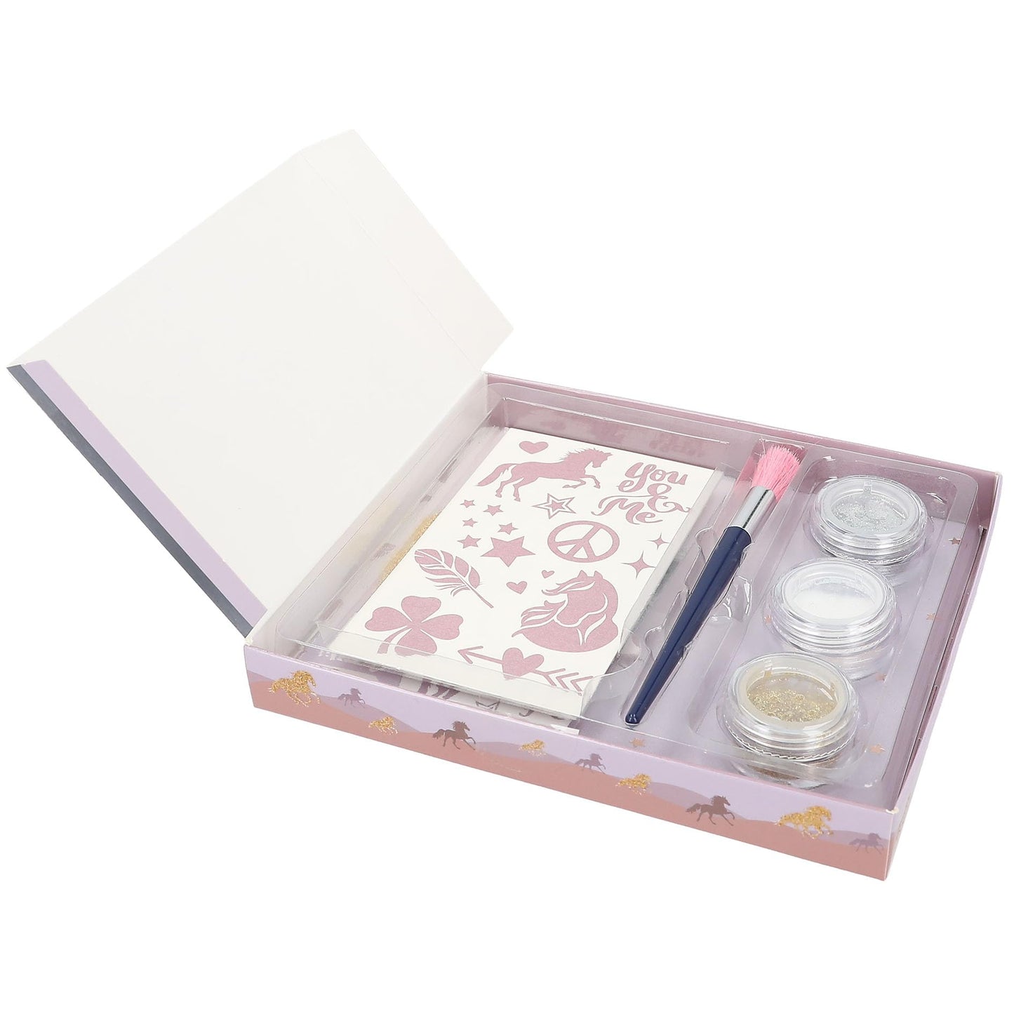 Miss Melody Set Tatuaje cu Sclipici Night Horses / 8