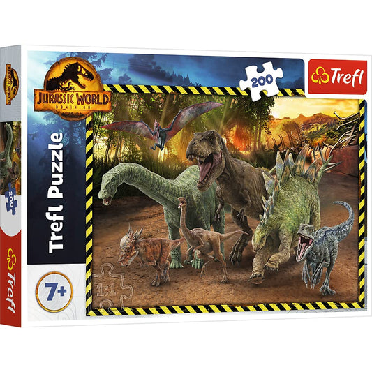 Puzzle 200 piese - Dinosauri in Parcul Jurassic / 12