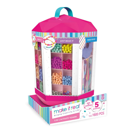 Make It Real 5-in-1 Activity Tower - Set creativ bratari