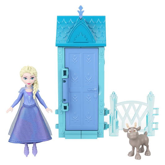 Set surpriza Frozen Arendelle cu mini papusa, 5 piese - turcoaz