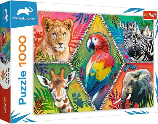 Puzzle 1000 piese - Animale exotice (colaj) / 6