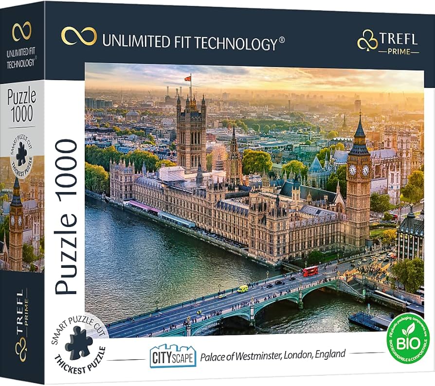 Puzzle UFT 1000 piese - Cityscape: Palace of Westminster, London, England