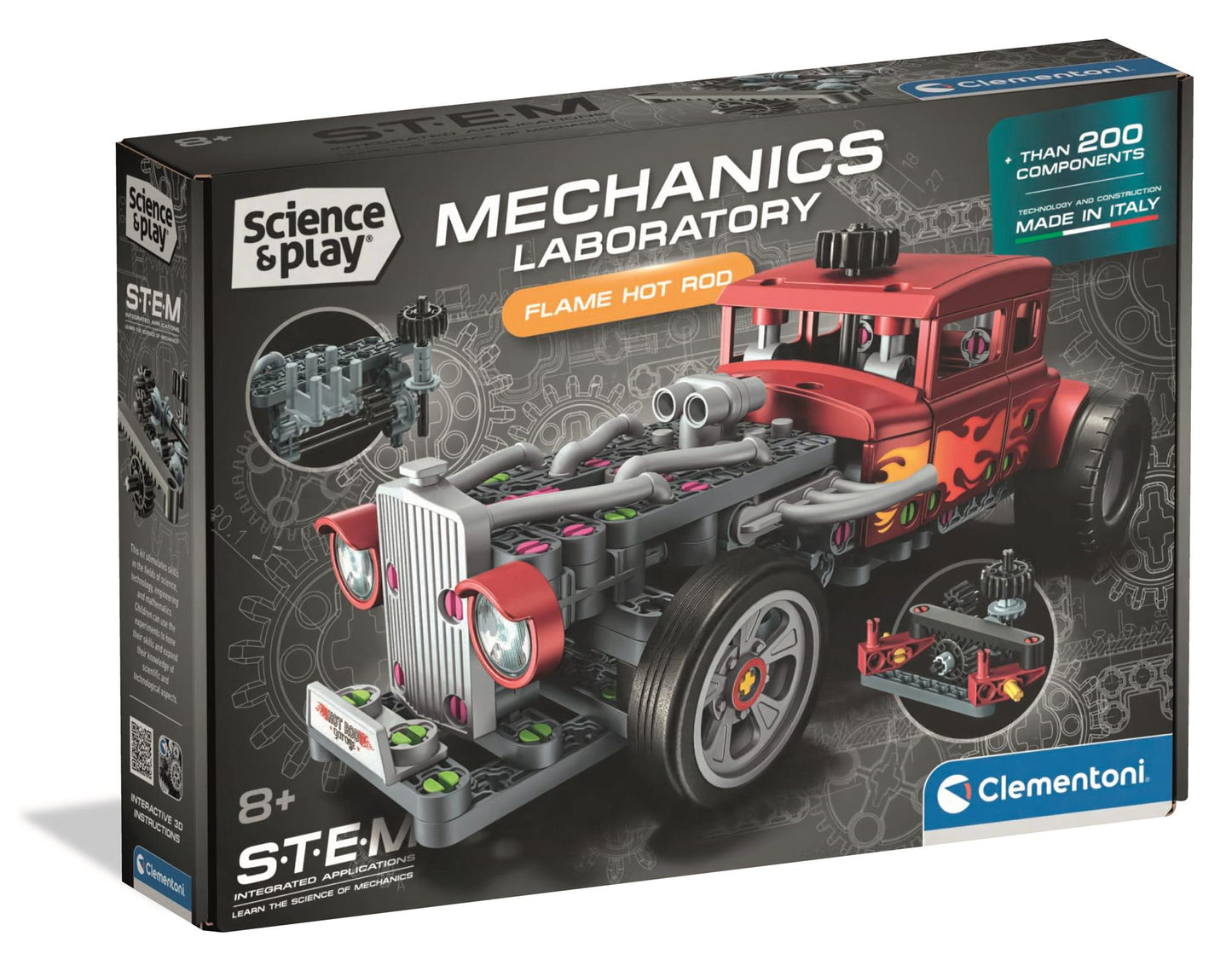 Masina de Construit - Flame Hot Rod (200+ piese)