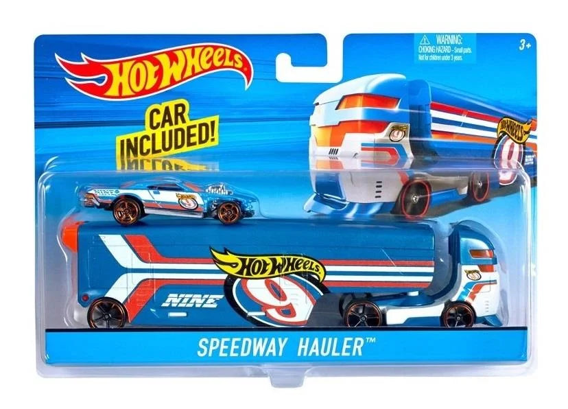 Camion transportor cu masina de curse - Speedway Hauler