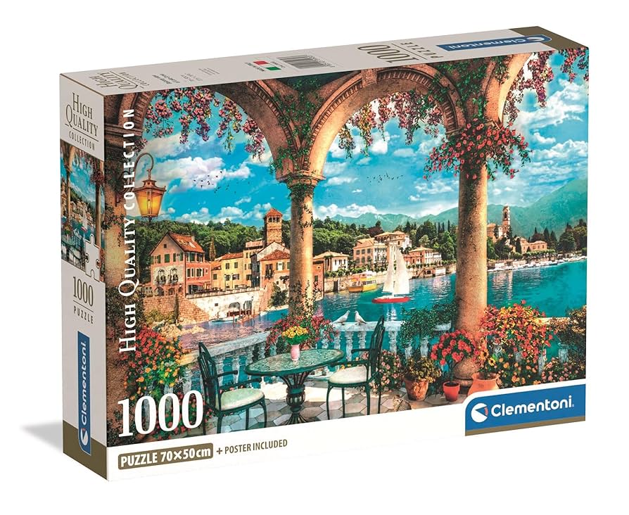 Puzzle Compact 1000 Piese - Balkony View of Lake Como