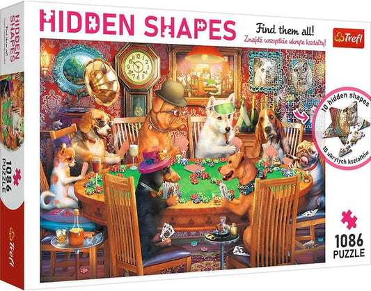Puzzle 1086 piese Hidden Shapes - Noaptea pokerului / 6
