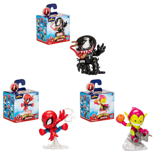 Figurina Spiderman Mighty Verse, 6 cm (set 3 bucati) asst.