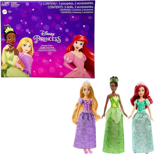 Set 3 Papusi Disney Princess cu 2 accesorii