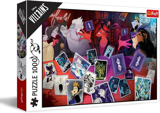 Puzzle 1000 piese - Disney Villains - "Only good cards" / 6