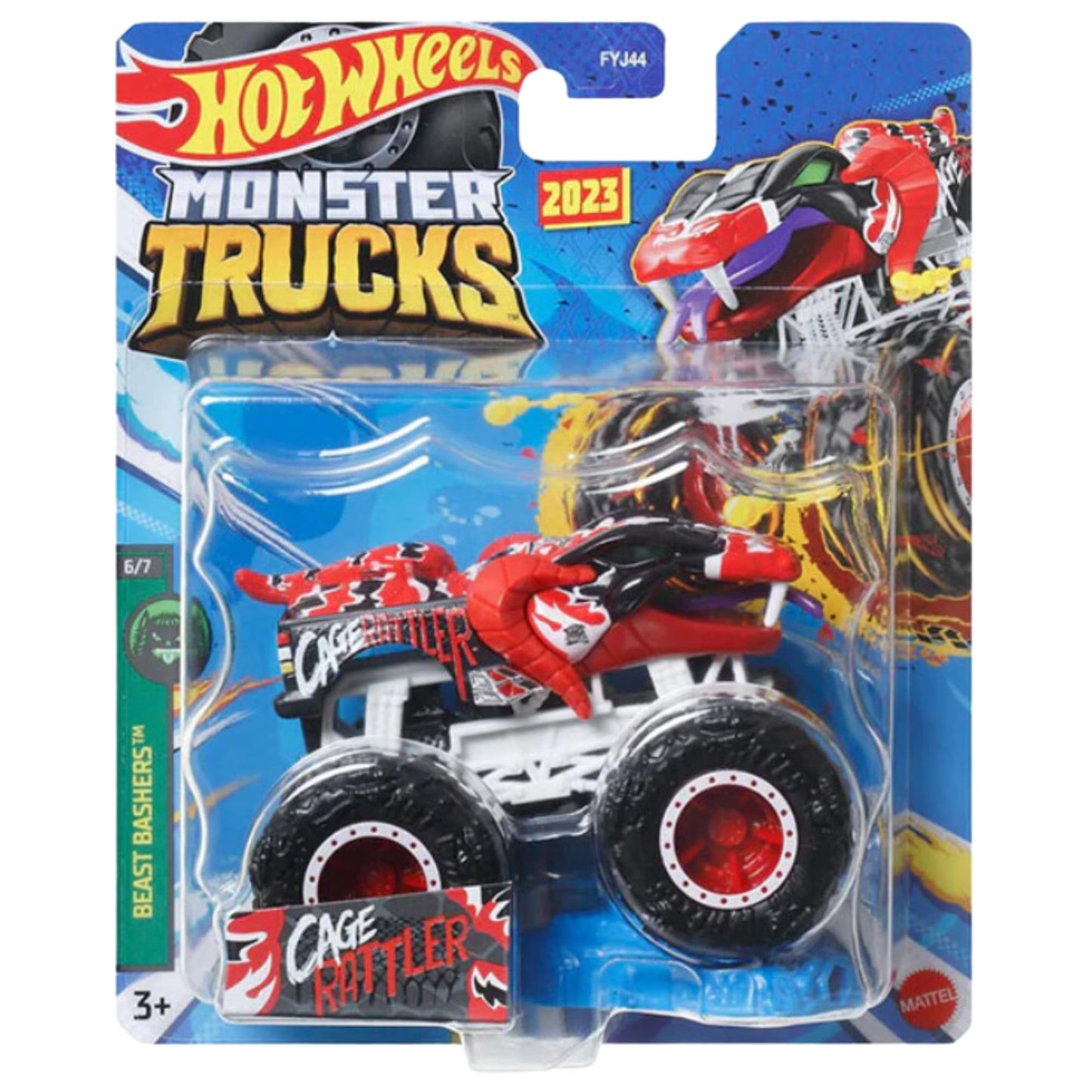 Mattel  Monster Trucks Beast Bashers - Cage Rattler