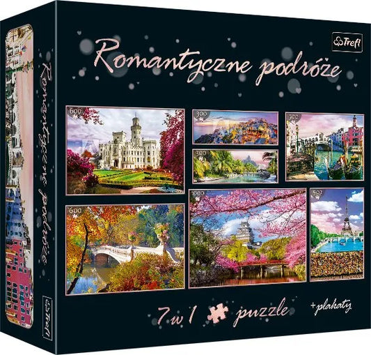 Puzzle 7 in 1 (300-500-600-1000) - Romantic Travels