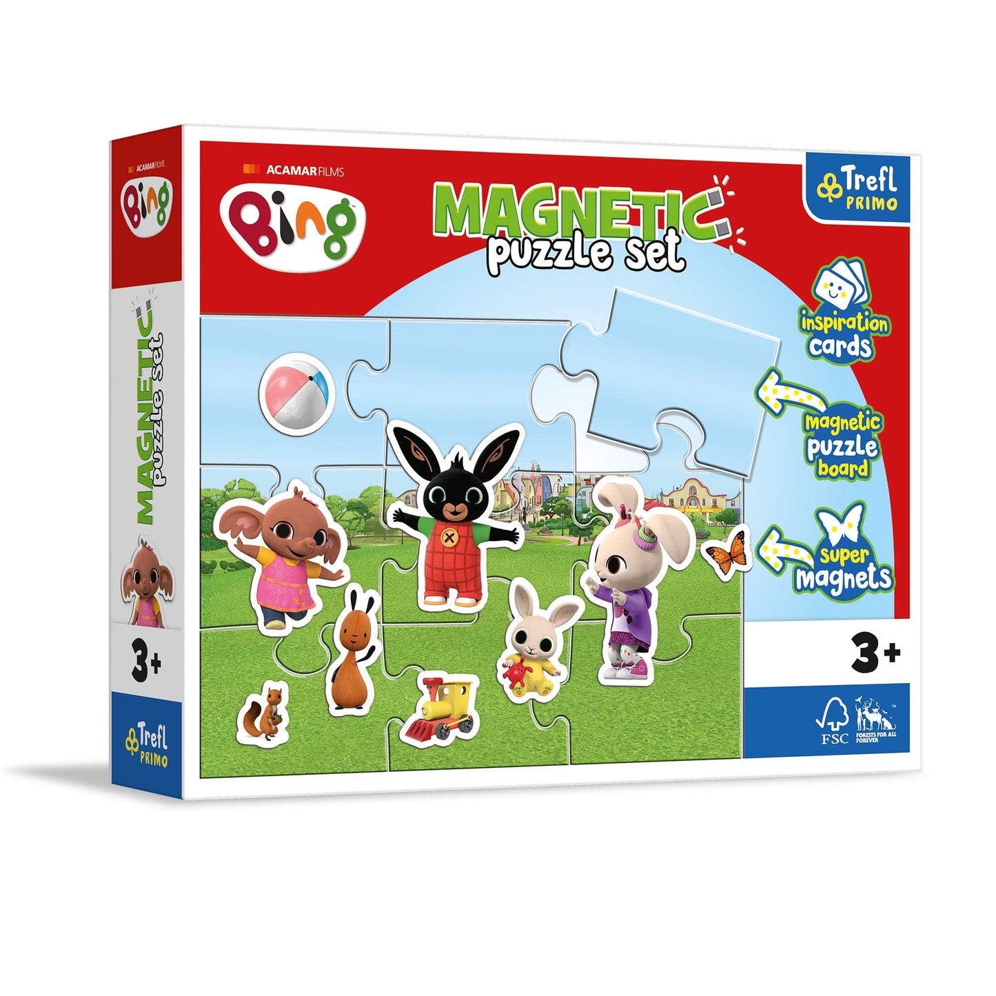 Puzzle Magnetic 9 piese - Lumea vesela lui Bing
