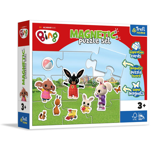 Puzzle Magnetic 9 piese - Lumea vesela lui Bing