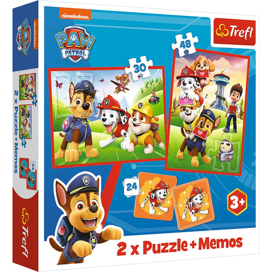 Puzzle 2x (30+48) + Memos (24) - Patrula Catelusilor in actiune