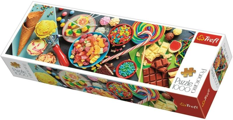 Puzzle 1000 piese Panorama - Dulciuri colorate / 10