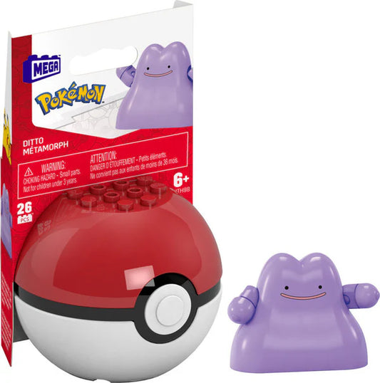 Mega Construx Pokemon Pokeball - Ditto, 26 piese / 2