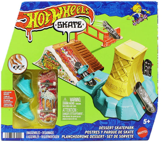 Hot Wheels Skate Finger Set - Dessert Skatepark