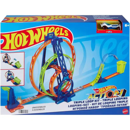 Hot Wheels Pista cu masinuta Triple Loop Kit / 1