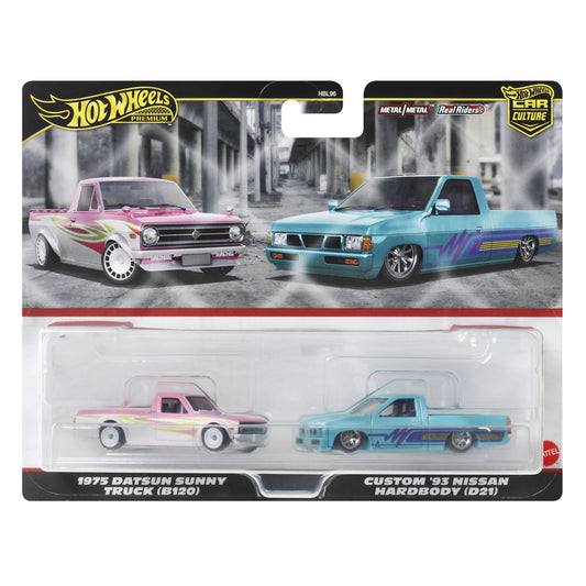 Set Hot Wheels Premium - '75 Datsun Sunny & Custom '93 Nissan HardBody