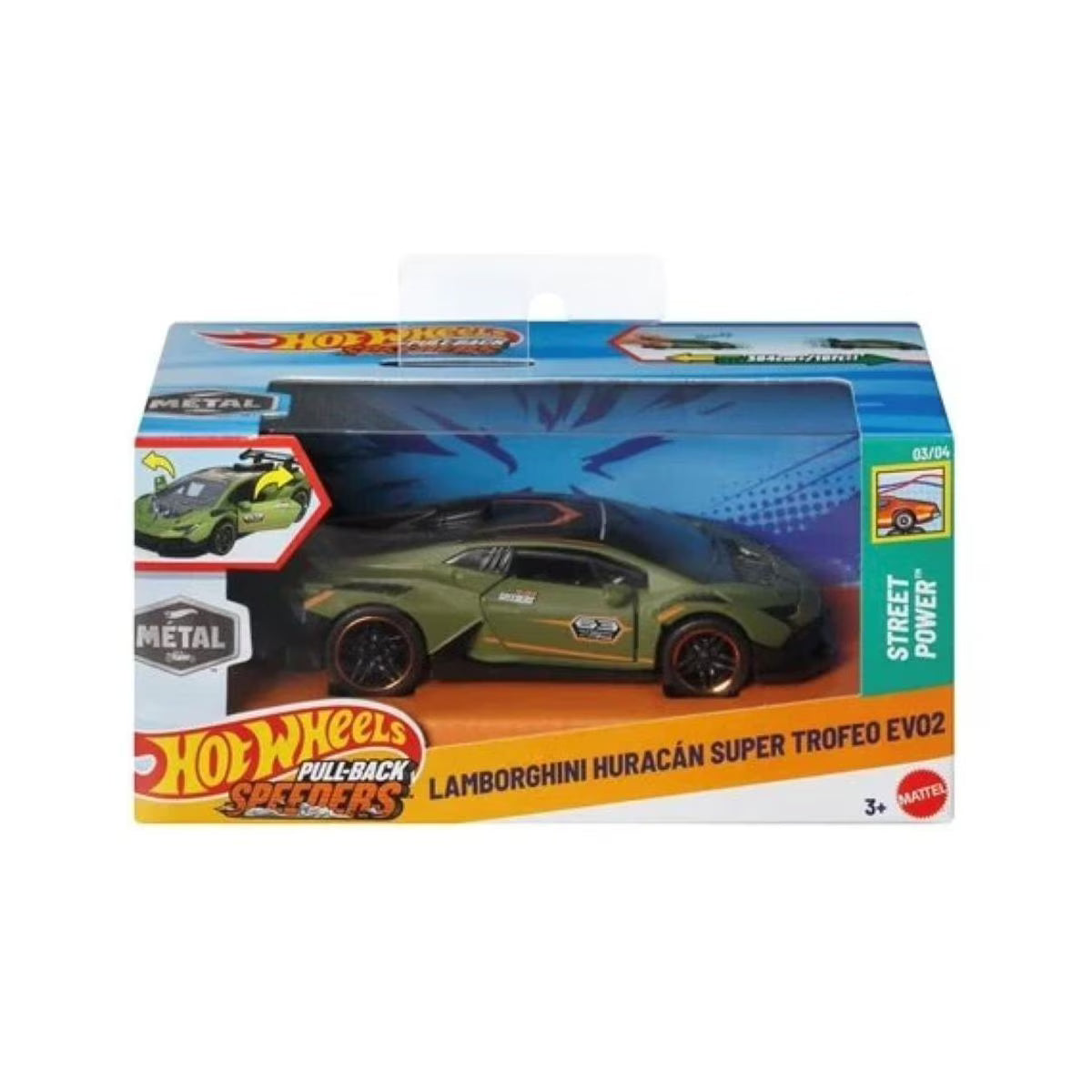 Hot Wheels Pull-back Speeders - Lamborghini Huracan Super Trofeo EV02