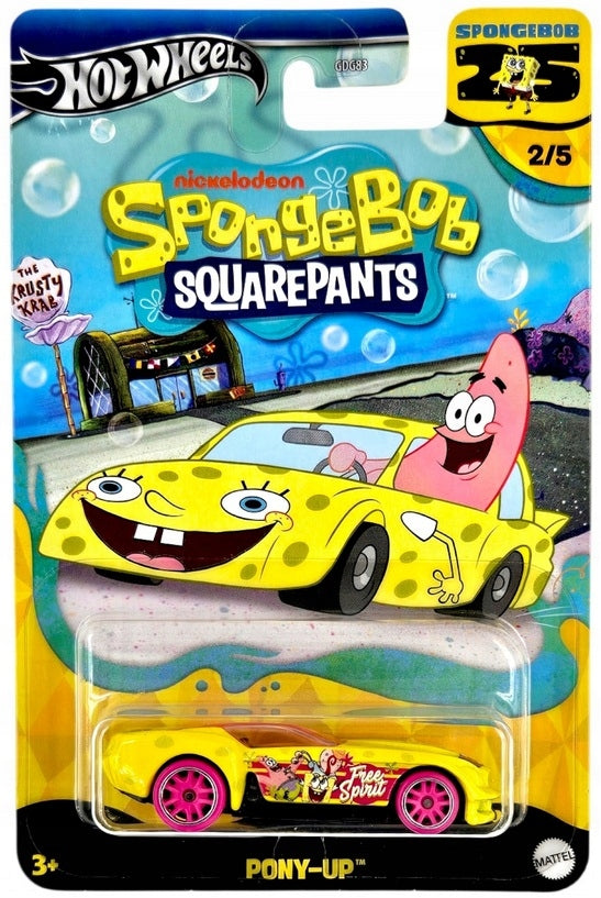 Masinuta Metalica Hot Wheels Sponge Bob - Pony-up
