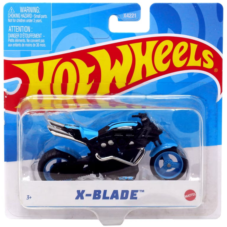 Hot Wheels Motocicleta 1:18 Street Power - X-Blade (albastru)
