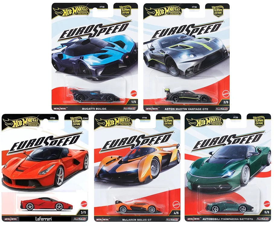 Masinuta metalica Hot Wheels Premium Car Culture Euro Speed, 1:64, asst. / 10