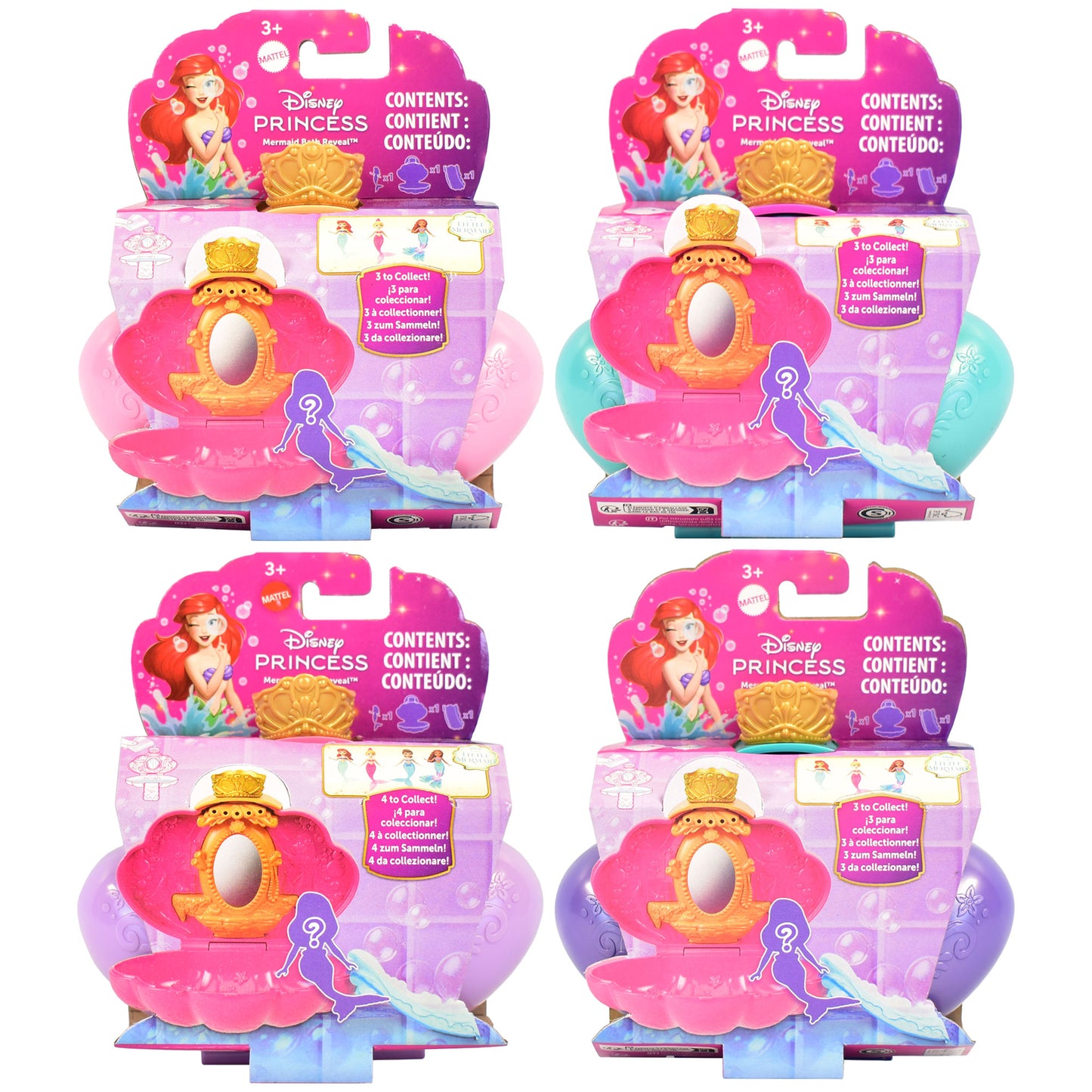 Disney Princess Mermaid Bath Reveal Doll - Papusa Surpriza