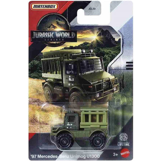 Matchbox Jurassic World 1:64, '97 Mercedes Benz Unimog U1300