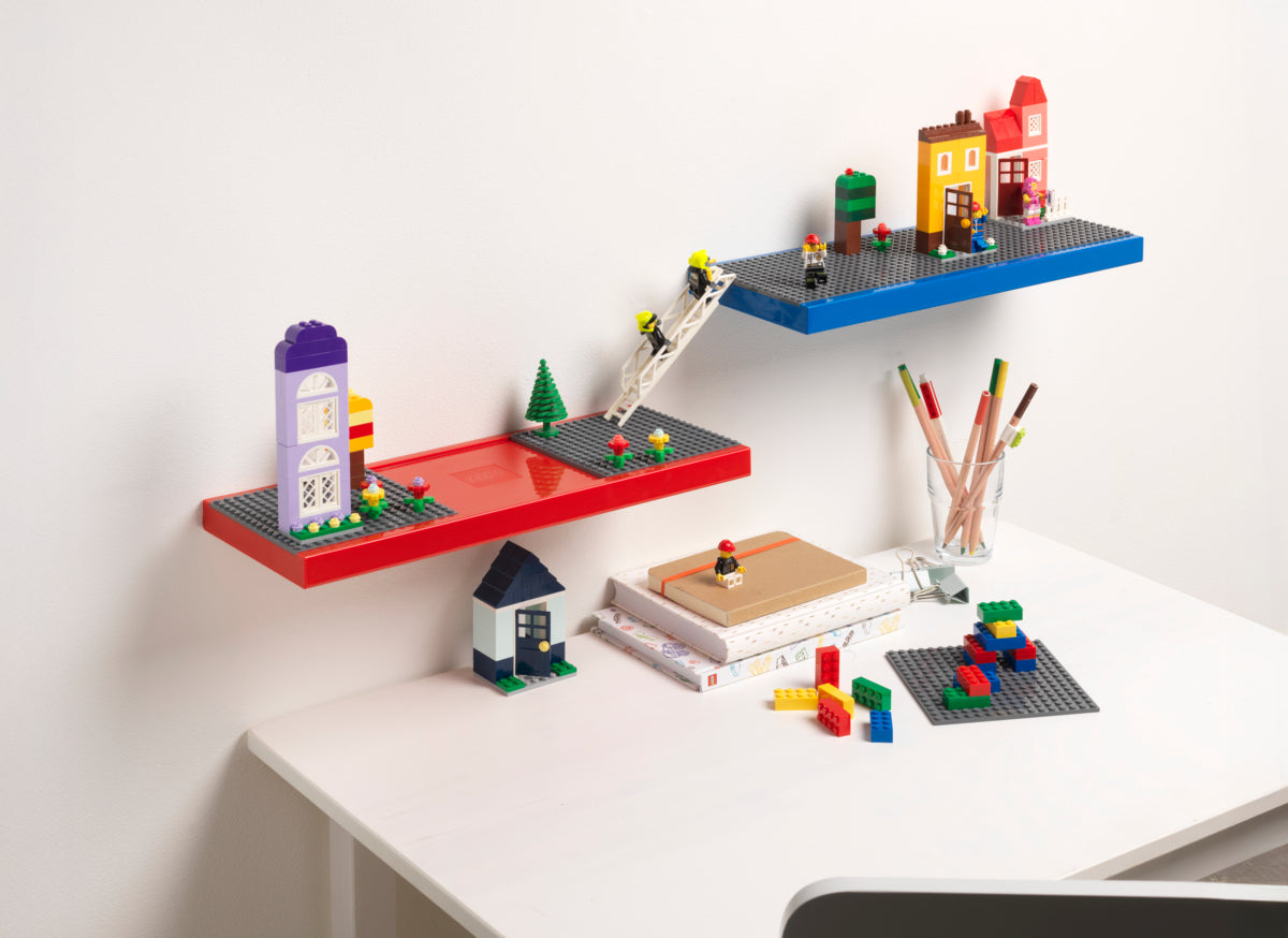 Polita Perete Expunere LEGO 38,5x15x2,5cm - Rosu