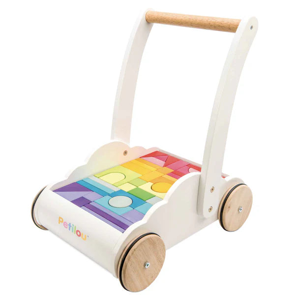 Premargator Rainbow Cloud Walker cu 45 caramizi colorate din lemn