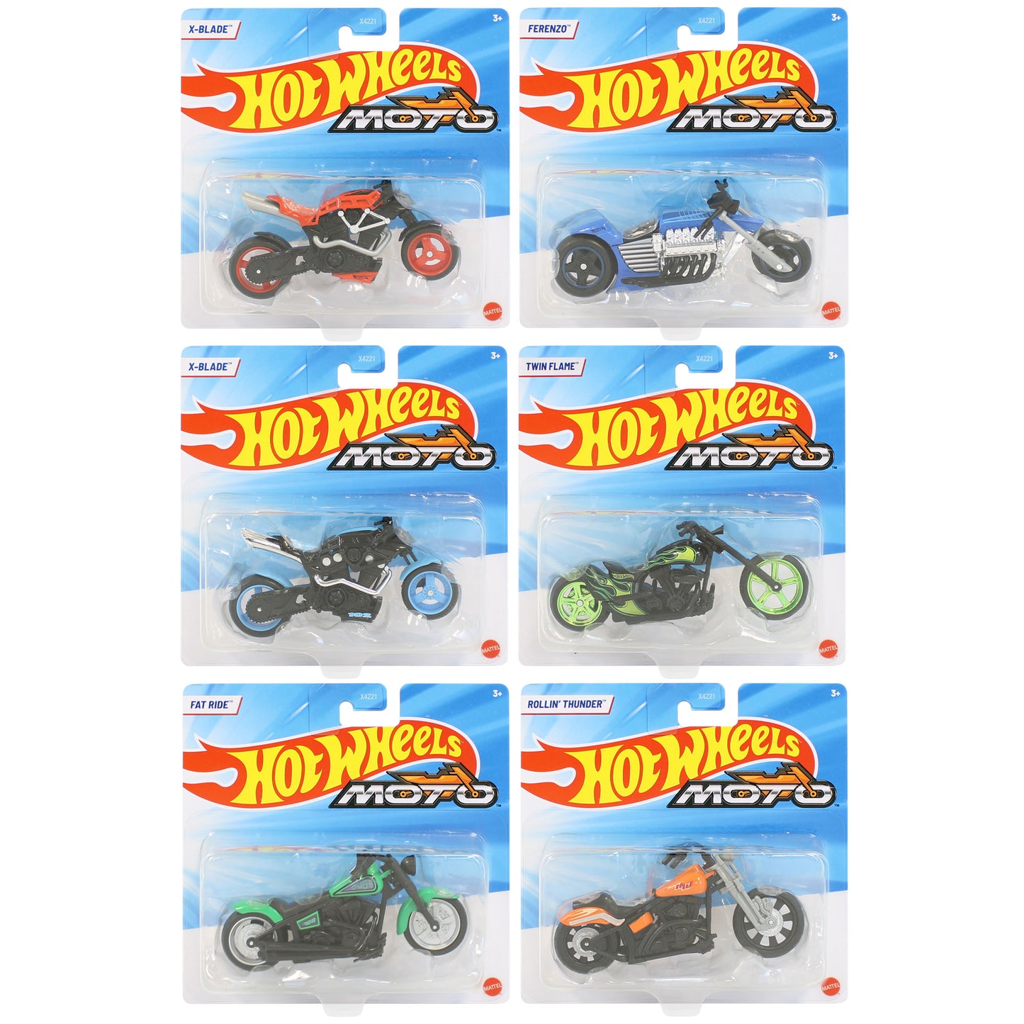 Hot Wheels - Motocicleta 1:18 Street Power - asortat
