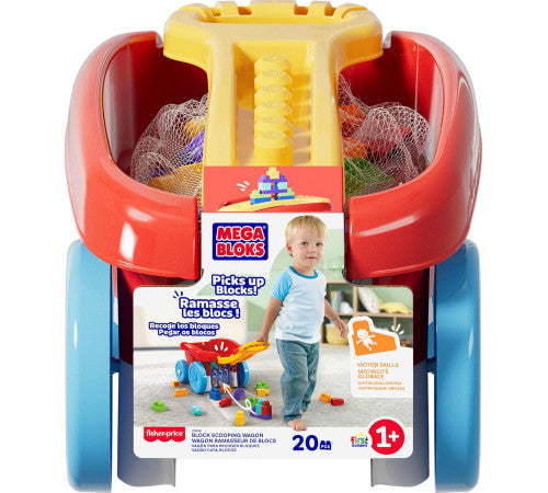 Mega Bloks First Builders Set constructor cu carucior de tras
