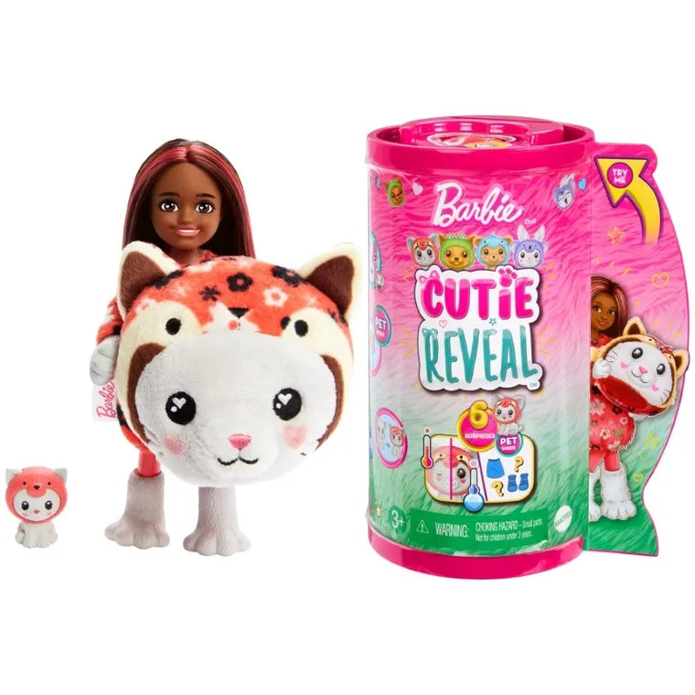 Papusa Barbie Chelsea Cutie Reveal costum Panda