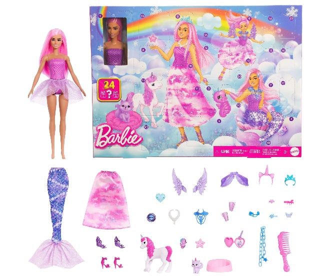 Barbie Dreamtopia Calendar de Craciun, 24 surprize