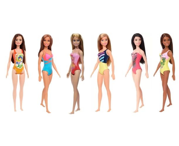 Barbie Beach - papusa in costum de baie - asortat