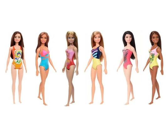 Barbie Beach - papusa in costum de baie - asortat