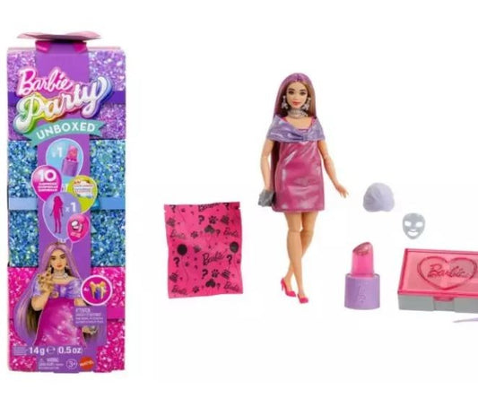 Barbie Papusa Unboxed Party - Glam Pink Curvy