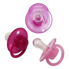 Set 3 Tetine (Suzete) BabyPure - feti?e (3 noan?e de roz)