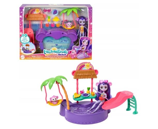 Enchantimals Monkey Splash Pool cu papusa si 10 accesorii / 3