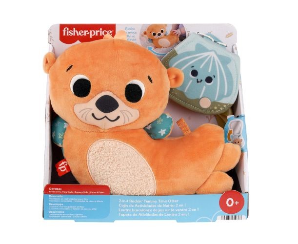 Jucarie plus senzoriala Fisher Price 2 in 1 - Vidra Rockin' Tummy Time / 2