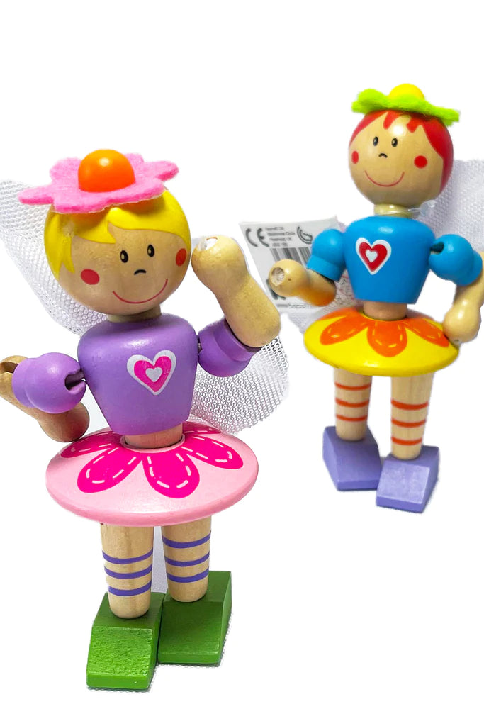 Wood Flexy Fairy - Zana flexibila din lemn - 12 cm / 12
