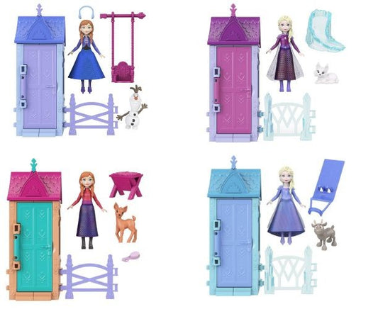 Set surpriza Frozen cu Arendelle cu mini papusa, 5 piese