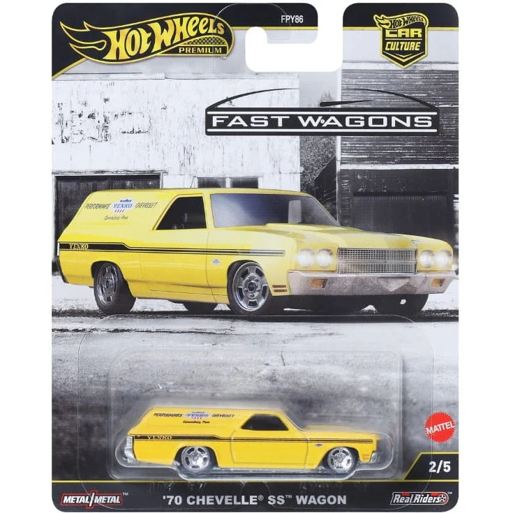 Hot Wheels Premium Car Culture '70 Chevrolet Chevelle SS Wagon Yellow