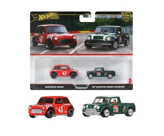 Hot Wheels Premium 2-Pack Morris Mini/'67 Austin Mini Pickup / 8