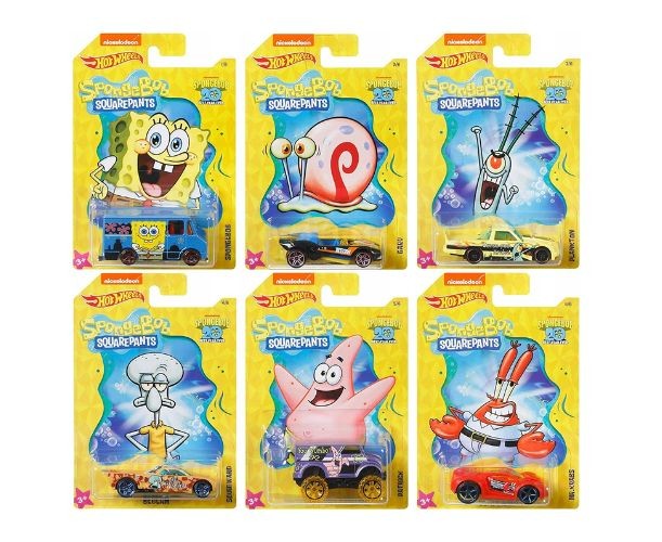 Masinuta Metalica Hot Wheels Sponge Bob, asst. / 10