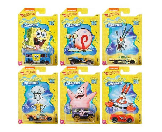 Masinuta Metalica Hot Wheels Sponge Bob, asst. / 10
